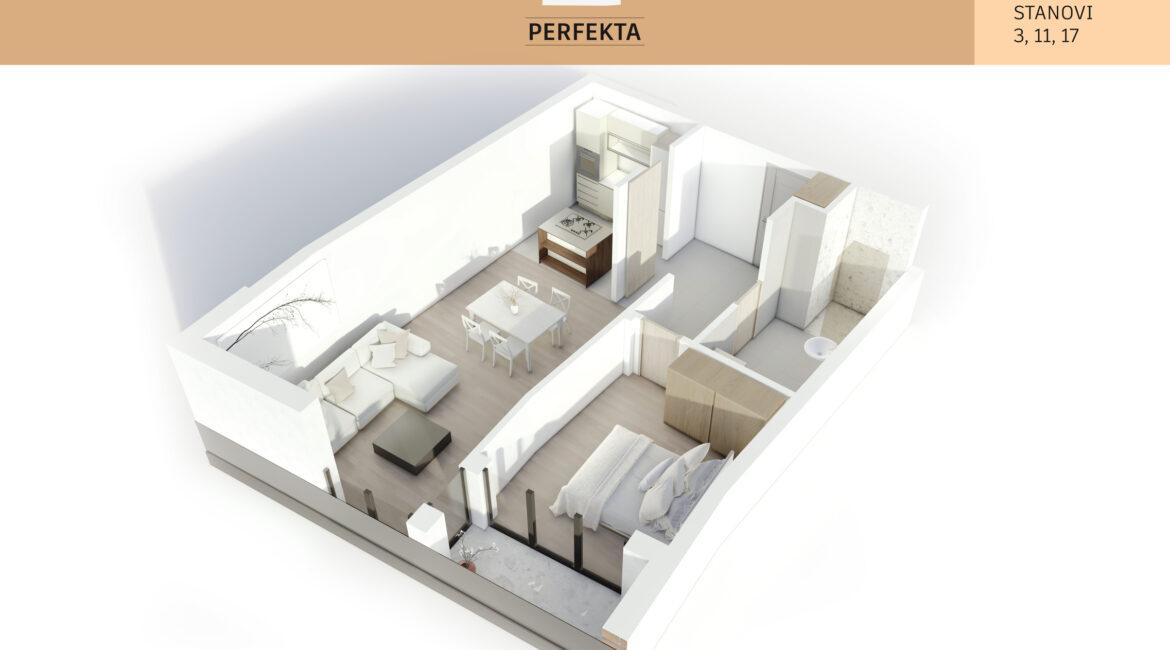 Stan površine od 59 m2 sa parking mestom-Sremska Mitrovica-TOPLA PREPORUKA