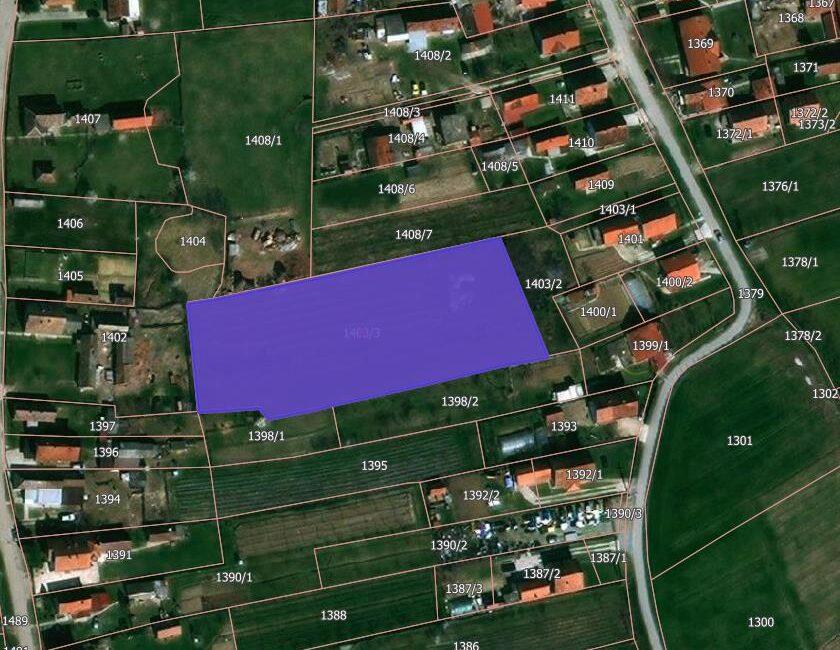 Prodaje se građevinsko zemljište površine od oko 6 ari u Jevremovcu, Šabac