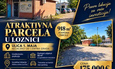 🏙️ ATRAKTIVNA INVESTICIONA PARCELA U LOZNICI – IZUZETNA LOKACIJA!
